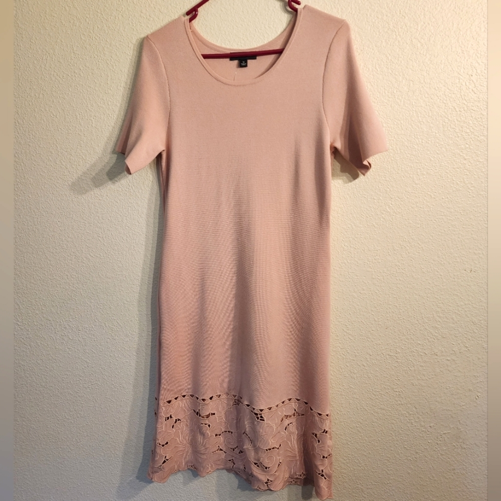 Ann Taylor Knit Midi Dress salmon color